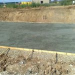 Concrete base for the floor - slab foundation