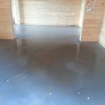 concrete floor in a wooden house