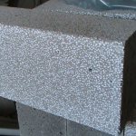 Polystyrene concrete block