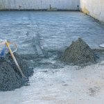 Forming a screed with M300 cement mortar
