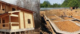 foundation for a wooden house