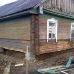 Foundation for an old wooden house