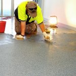 How to remove dust from a concrete floor
