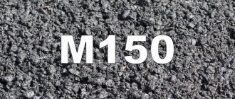 How to prepare M150 concrete mortar and what it can be used for