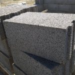 Expanded clay concrete blocks with grooves