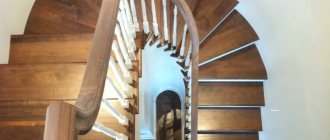 Flight of stairs with winder steps