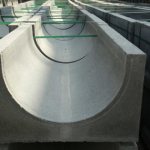 Concrete tray. Section 
