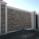 Монолитный бетонный забор