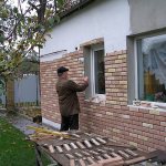 Installation of facade tiles