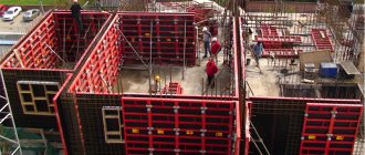 Overview of types of formwork for monolithic construction: sizes and materials