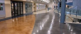 Painted concrete floor
