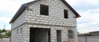 Step-by-step construction of a house made of aerated concrete