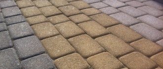 correct laying of paving slabs on sand-cement mixture