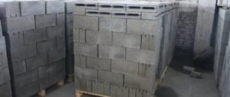 How many pieces of expanded clay concrete blocks are in a pallet?