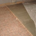 Expanded clay concrete screed