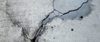 Cracks in concrete