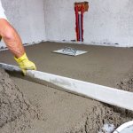 Laying the TsPS M400 screed
