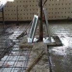 Pouring a concrete floor in the basement