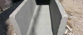 reinforced concrete drainage tray
